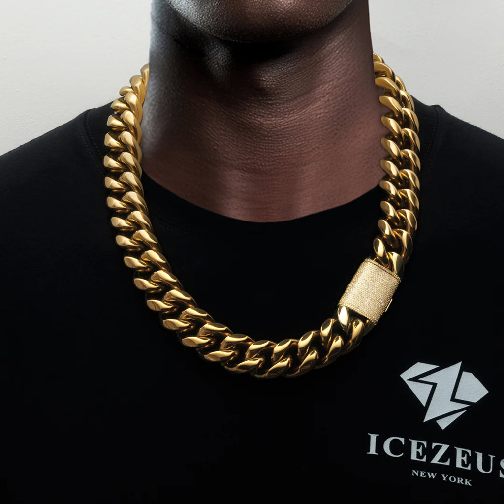 22mm MIAMI CUBAN LINK CHAIN WITH CZ CLASP
