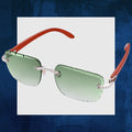 Fashion Gradient Rimless Sunglasses