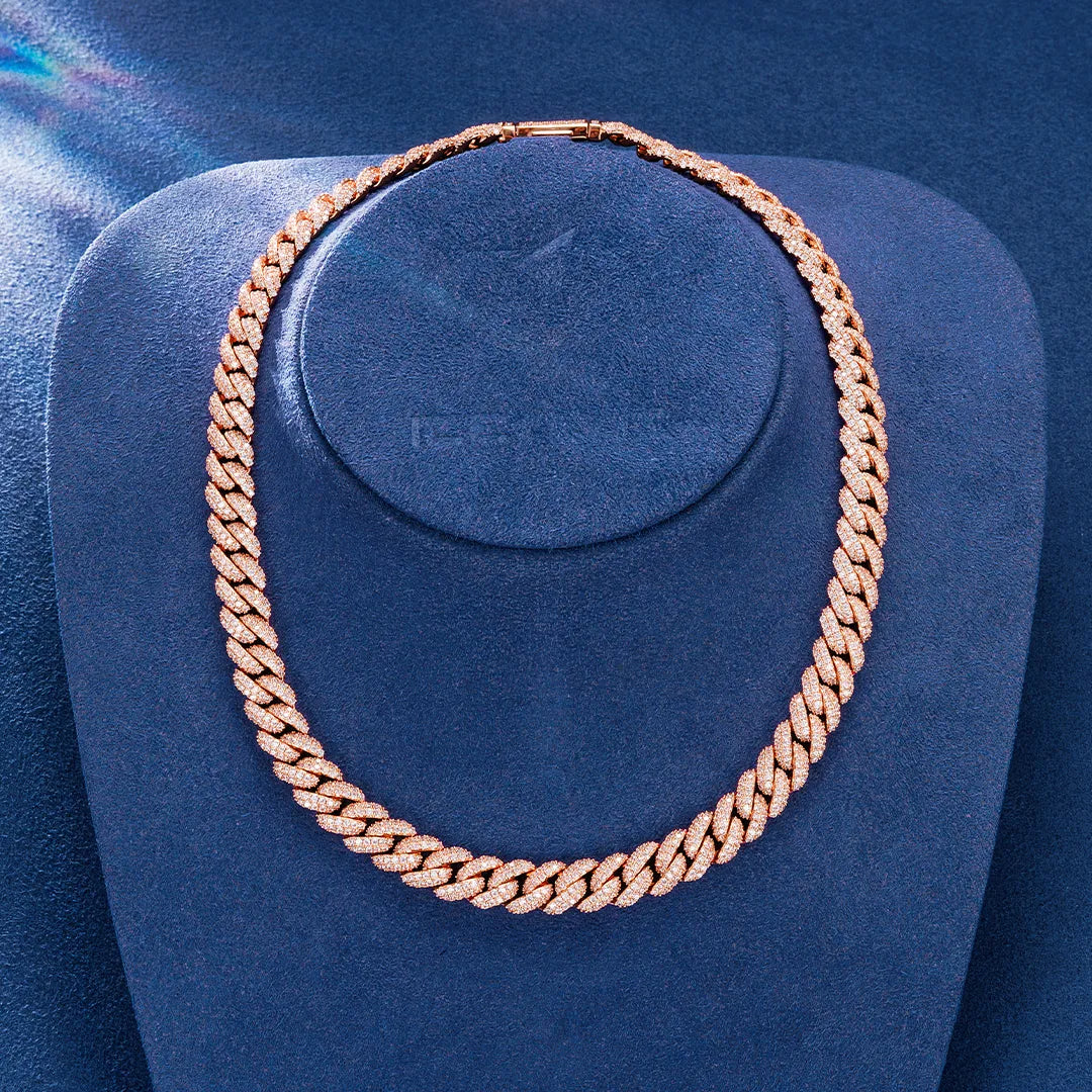 10mm Iced Out CZ Stone Cuban Chain