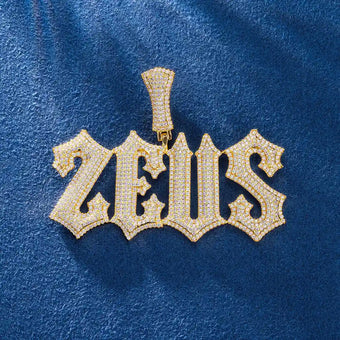 Custom Silver/Gold Rapper Iced Out Spiked Letter Name Necklace Pendant