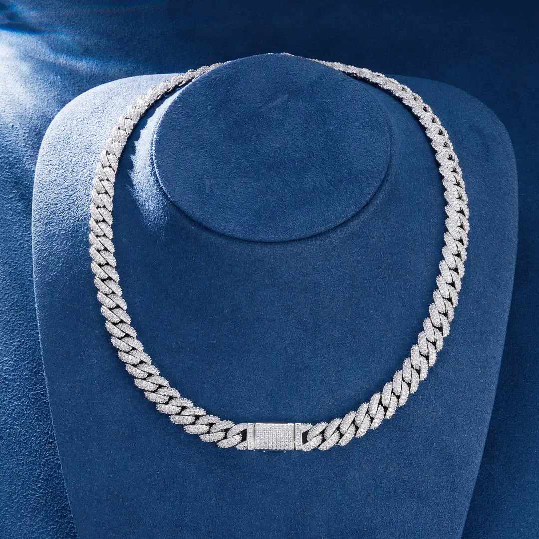 10mm Iced Out CZ Stone Cuban Chain